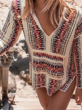 Tory Burch Baja Tunic Beach Sweater Cover Up XS